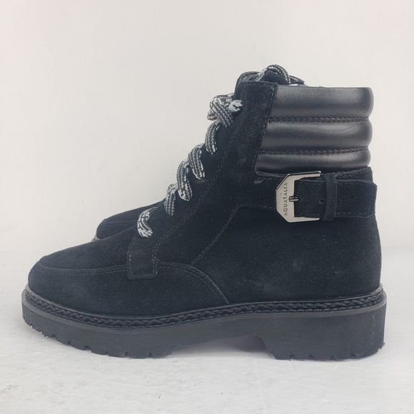 AQUATALIA Women's Mayra Boot Black Size 5 Weatherproof Lace-Up Quilted - Picture 2 of 12